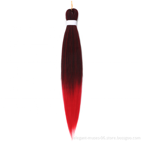 synthetic hair Extensions wholesale EZ braids pre stretched braiding hair